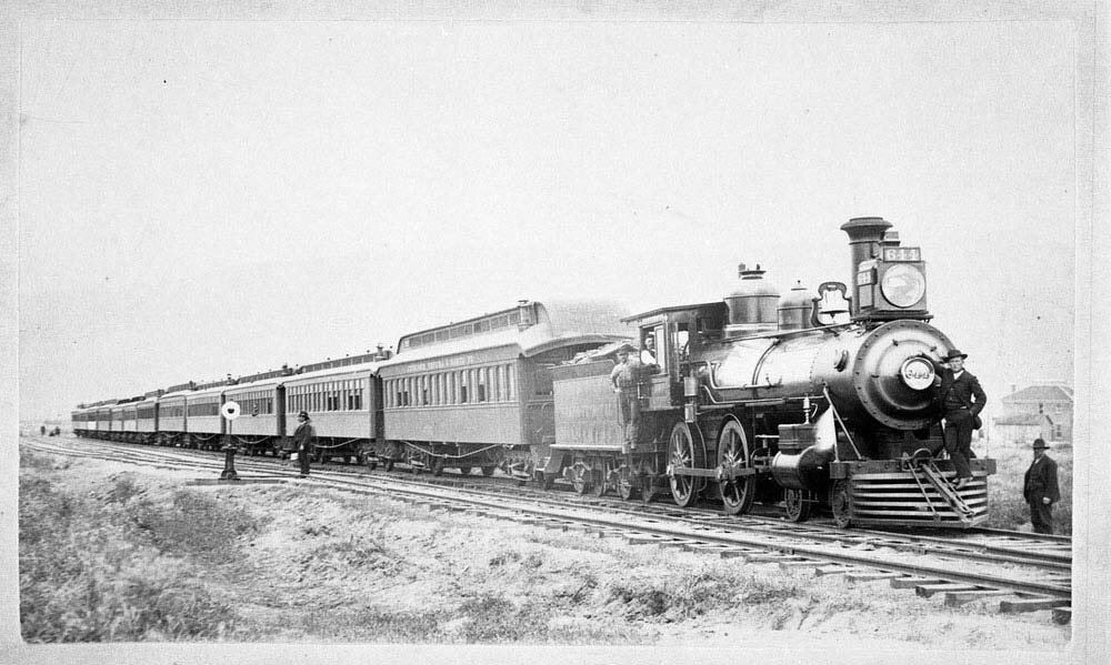 An early train in 1888