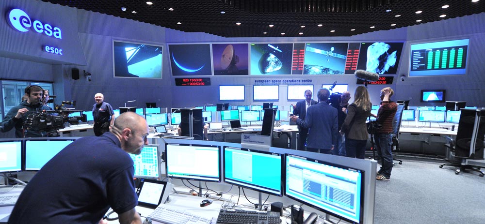 ESA Mission Control in Darmstadt, Germany