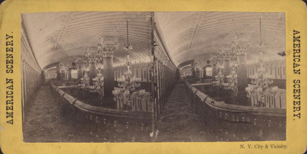 Interior view of a steamship