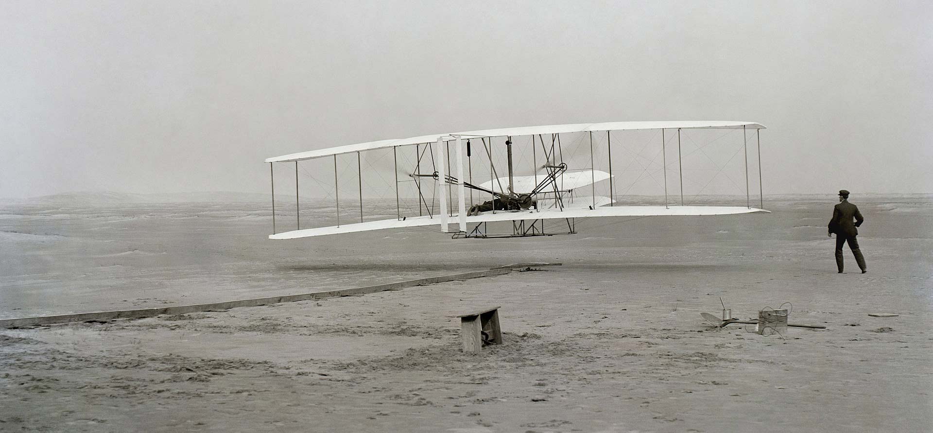 First successful flight of the Wright Flyer I, 1903